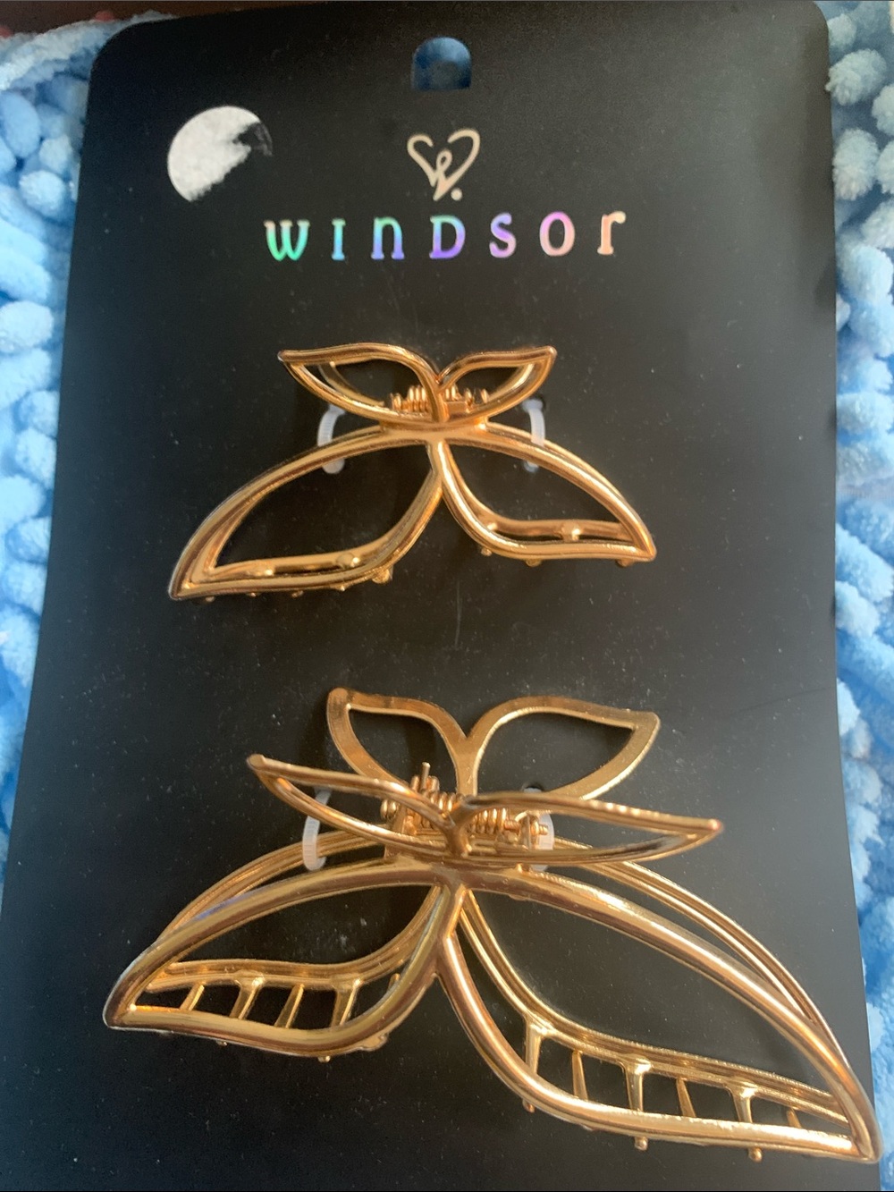 Windsor Gold Leaf Hair Claw Clips Set
